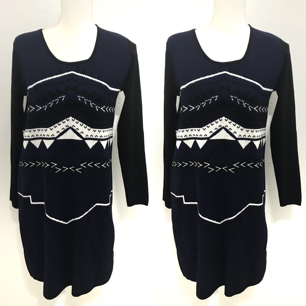 YUKA navy sweater dress